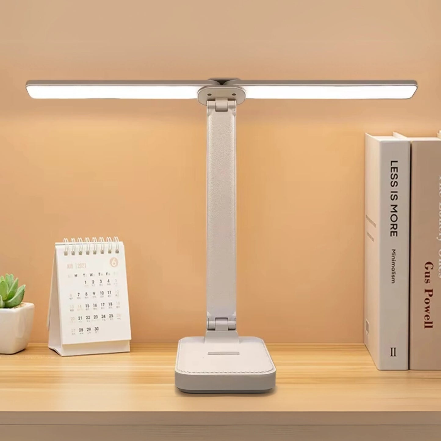 lampe de bureau rechargeable à 2 têtes 1