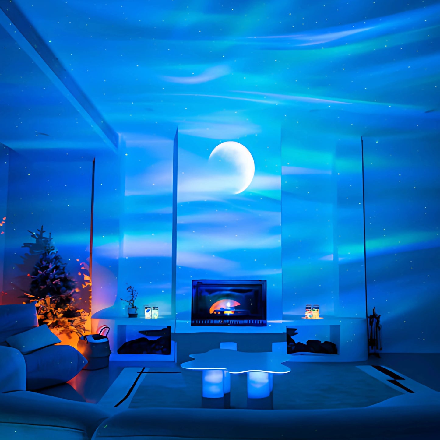 projecteur d'aurores boréales galaxy moon salon