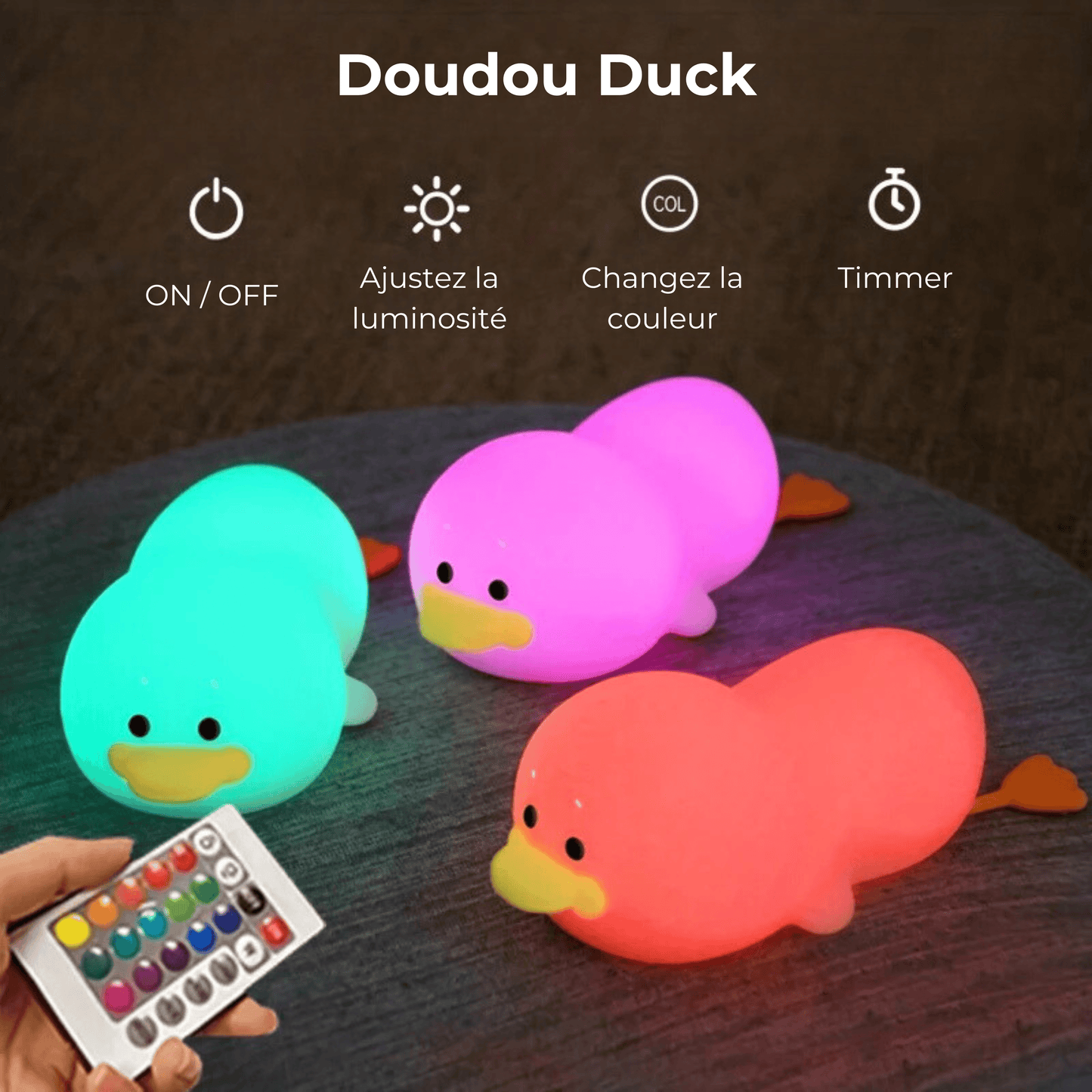 veilleuse canard dodo duck multicolore caractéristiques