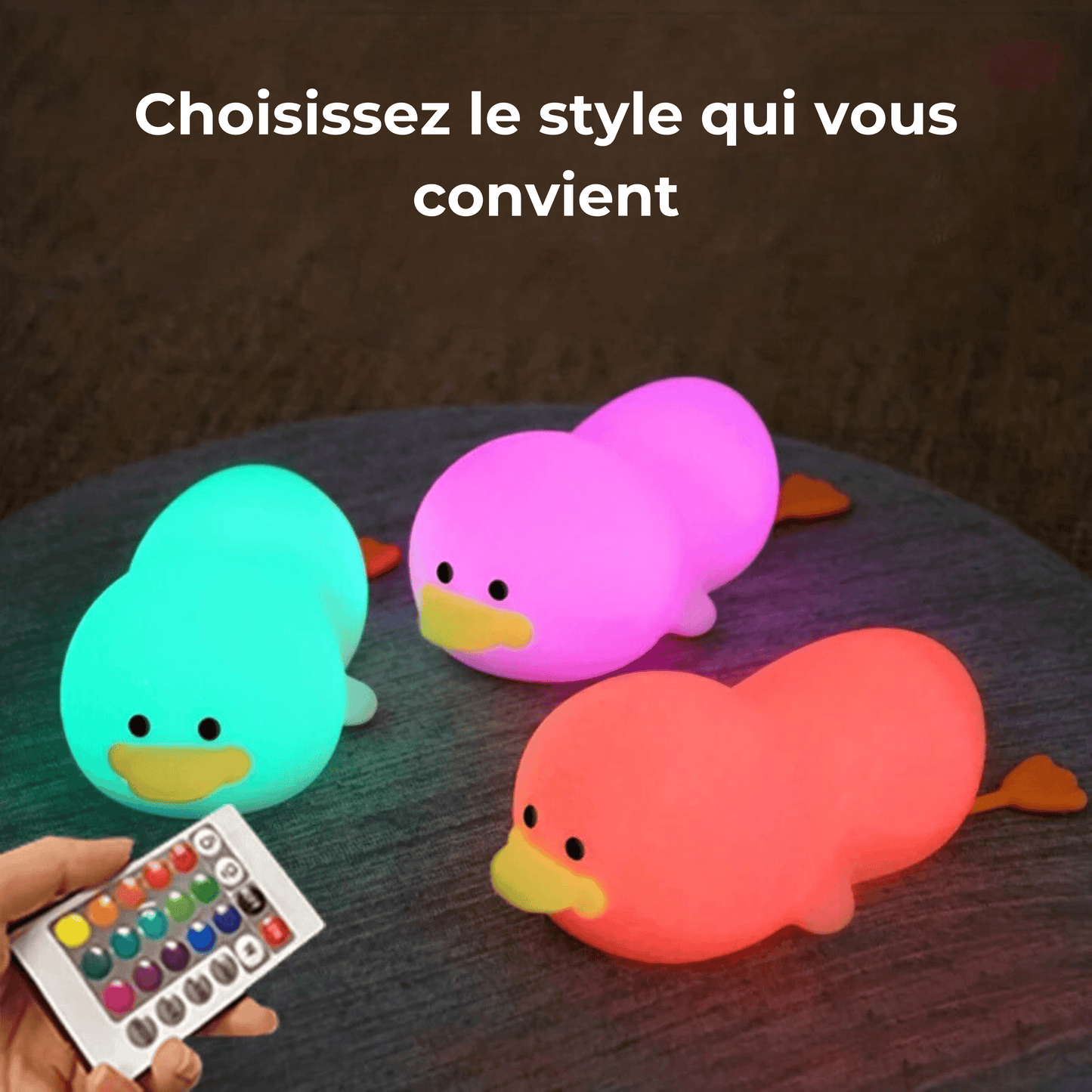 veilleuse canard dodo duck multicolore