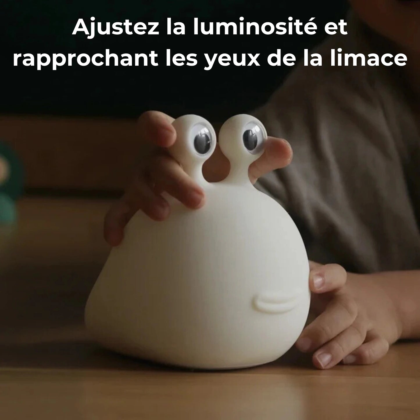veilleuse led sans fil limace luminosité
