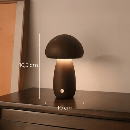 Lampe champignon en bois