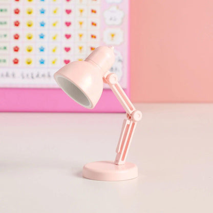 Petite lampe de bureau pliable rose