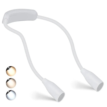 Rechargeable LED Neck Reading Lights Neck Light for Reading Lamp 3 Colors 9 Brightness Flexible Arm Neck Light Read Book Light