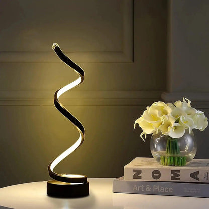 Lampe de table en spirale