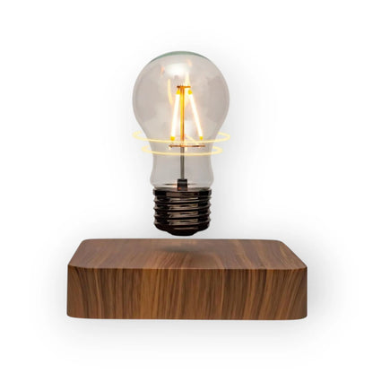 ampoule lévitation magnétique fond blanc