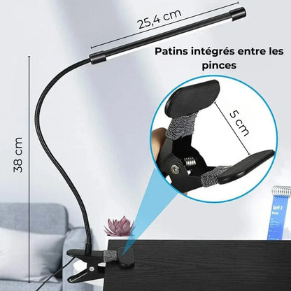grande lampe de bureau à pince dimensions