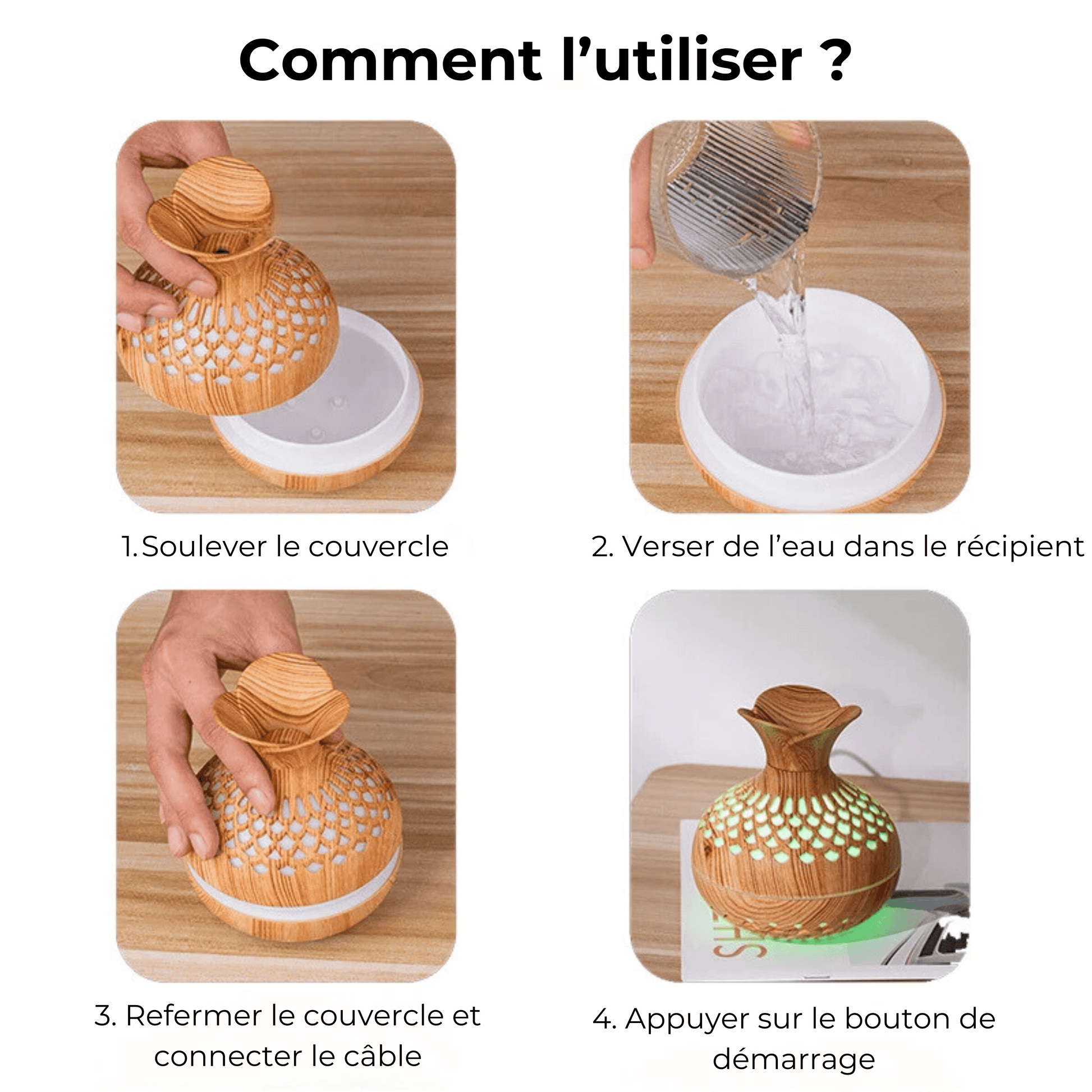 humidificateur bois utilisation