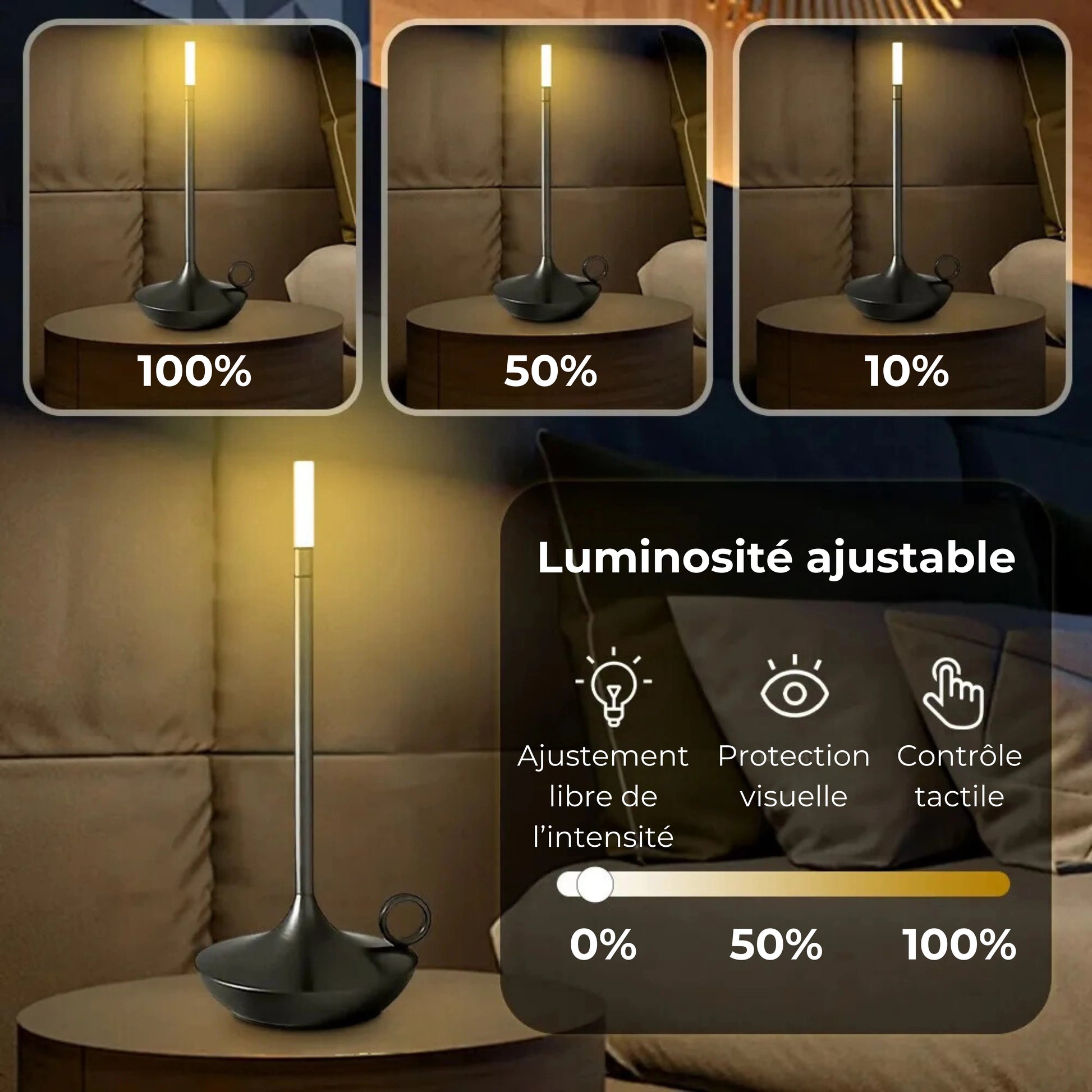 lampe bougie vintage luminosité ajustable
