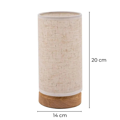 lampe de chevet pied en bois cylindrique dimensions