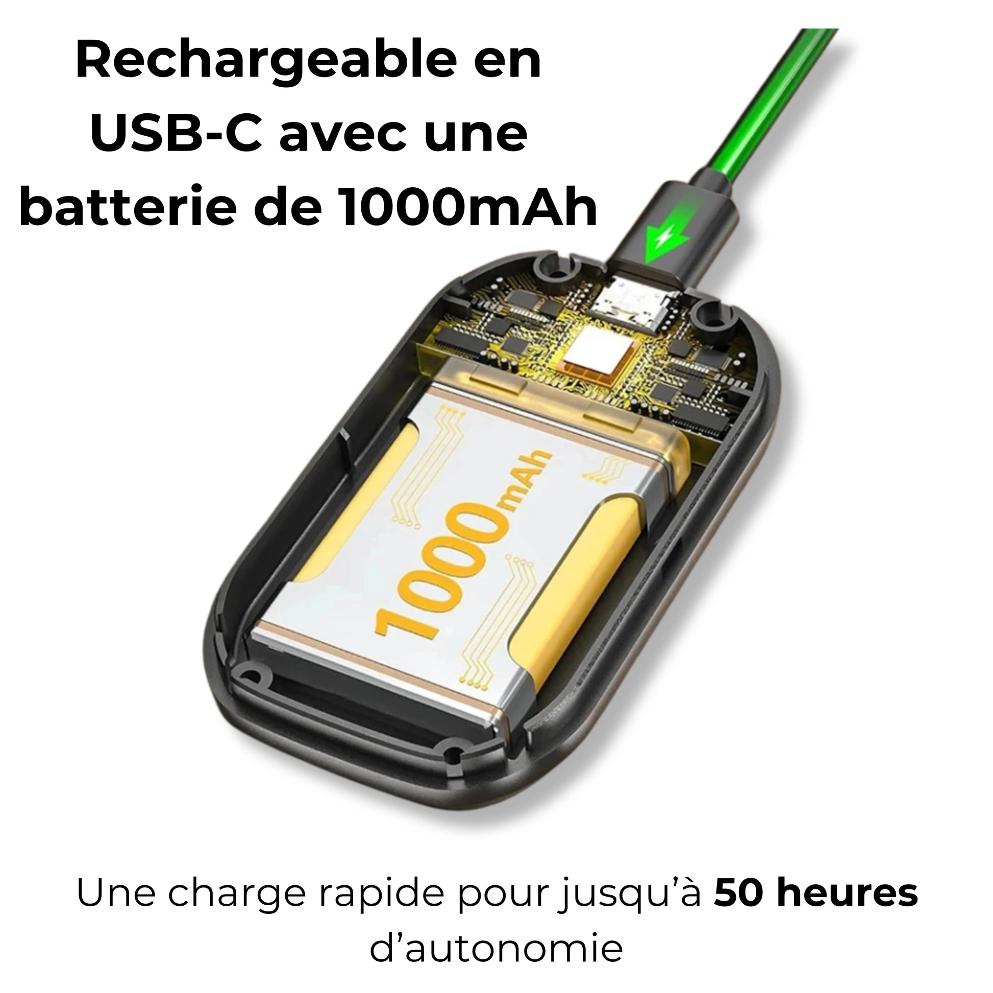 lampe de lecture a pince 3 têtes rechargeable