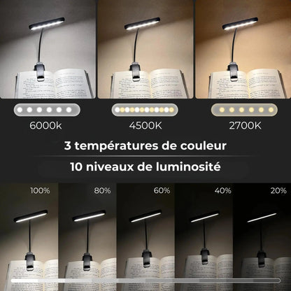 lampe de lecture à pince 14 leds caractéristiques 2