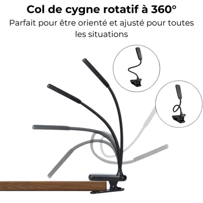 lampe de lecture à pince 16 leds caractéristiques