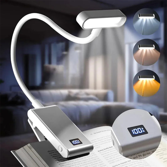 lampe de lecture à pince aluminium
