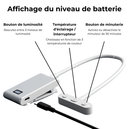lampe de lecture à pince aluminium caractéristiques