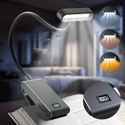 lampe de lecture à pince aluminium modes d'éclairage
