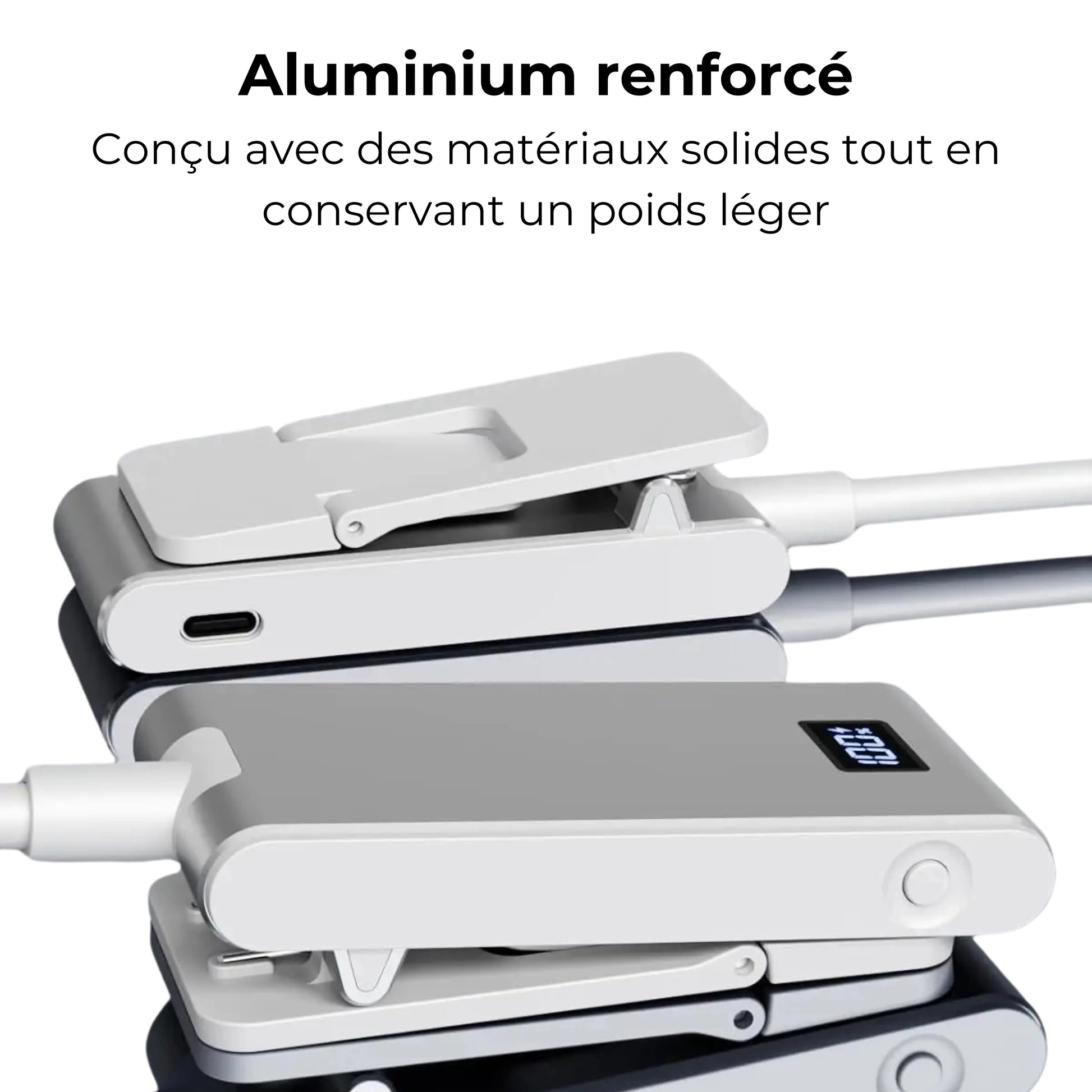 lampe de lecture à pince aluminium pince