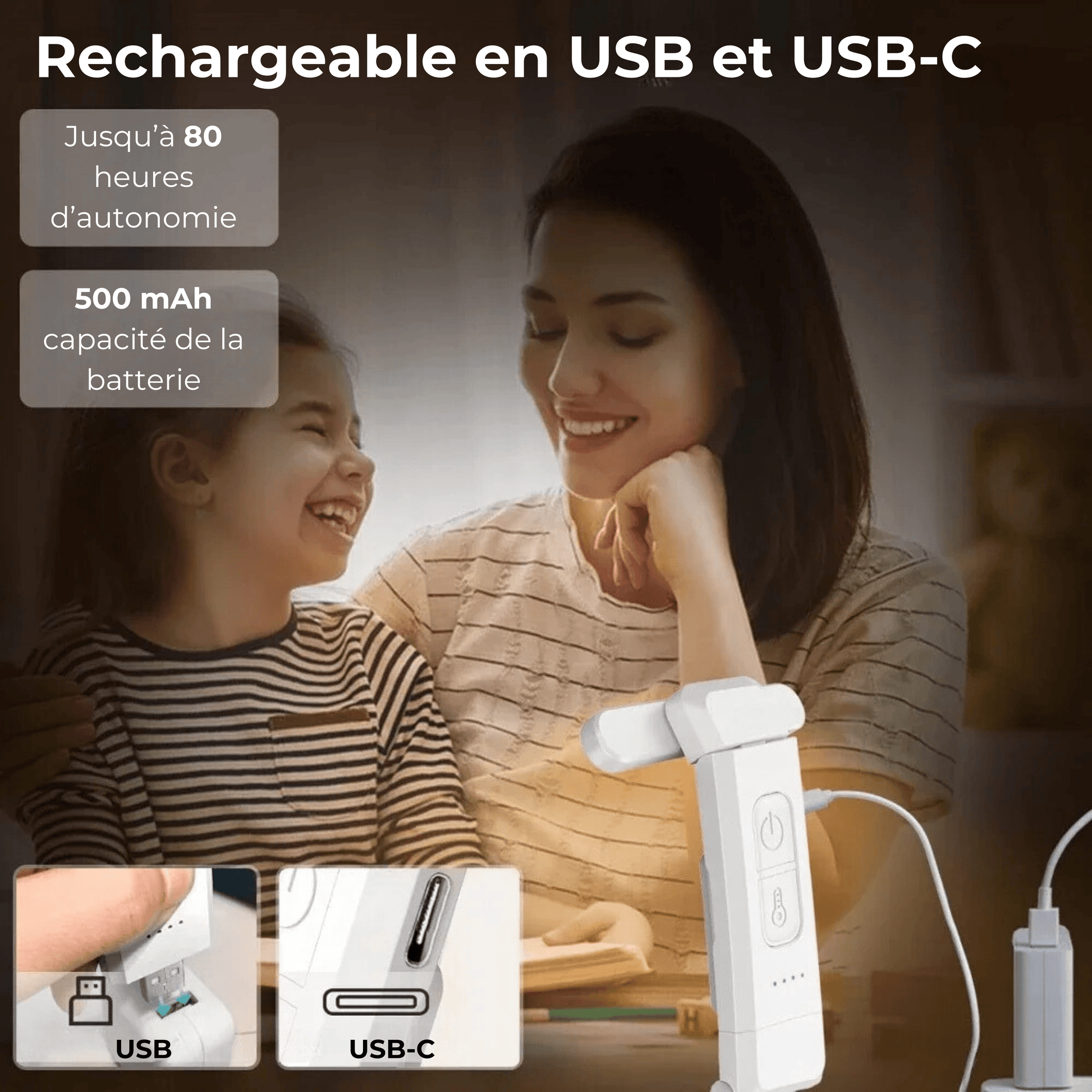 lampe de lecture pour livre 2 têtes caractéristiques