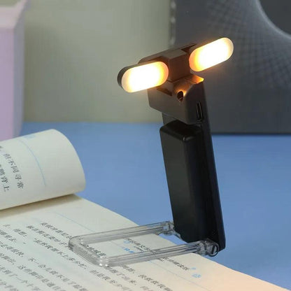 lampe de lecture pour livre 2 têtes noire