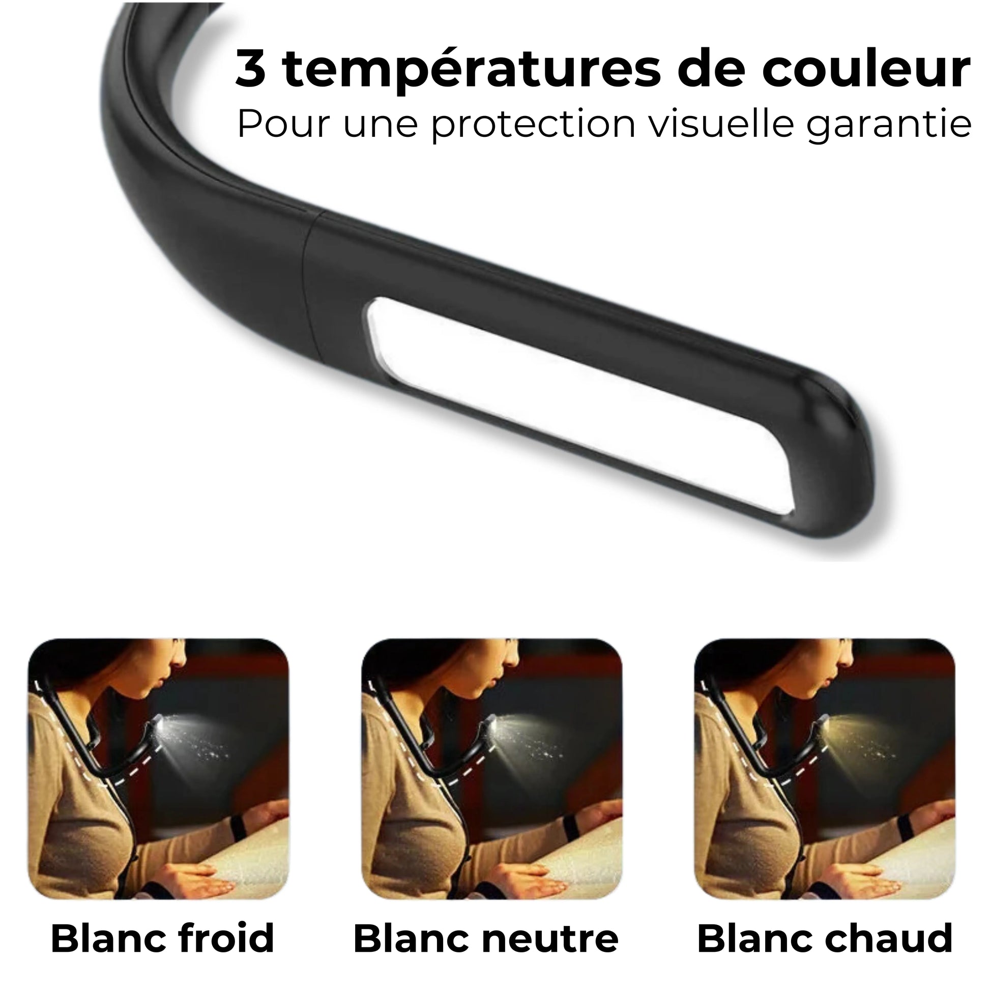 lampe de lecture tour de cou orientable couleurs