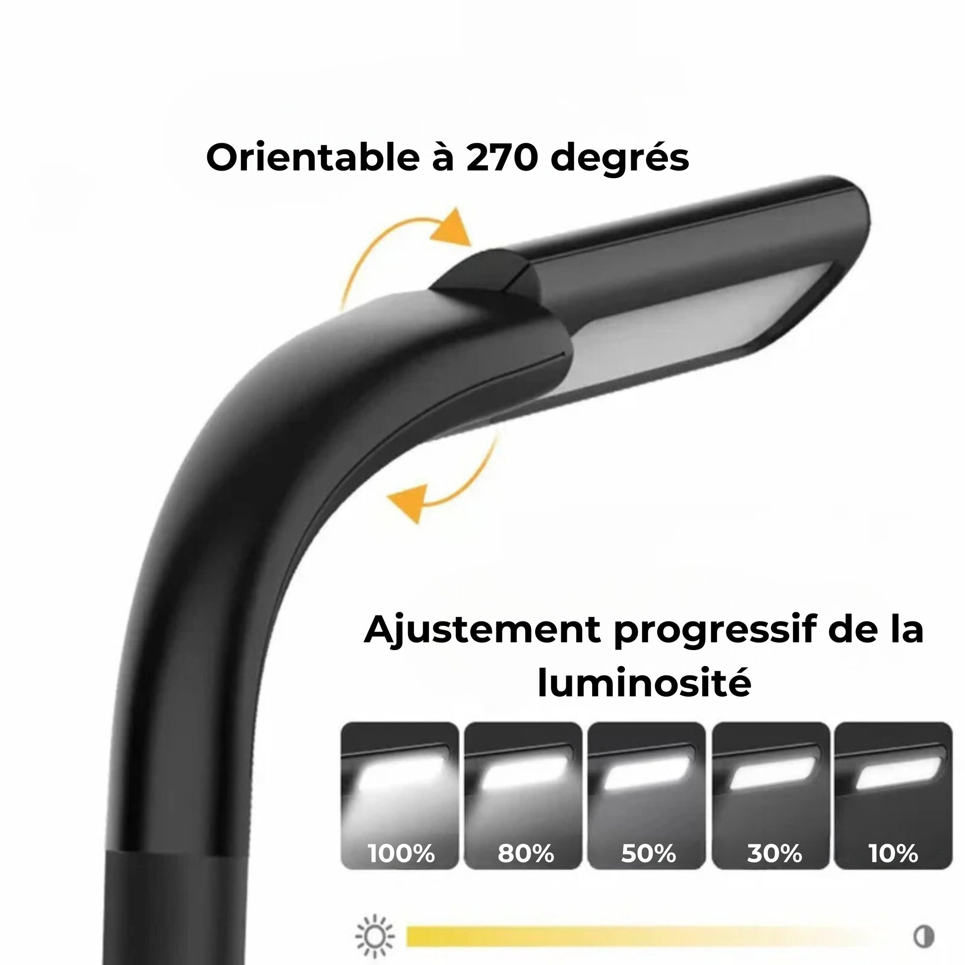 lampe de lecture tour de cou orientable luminosité