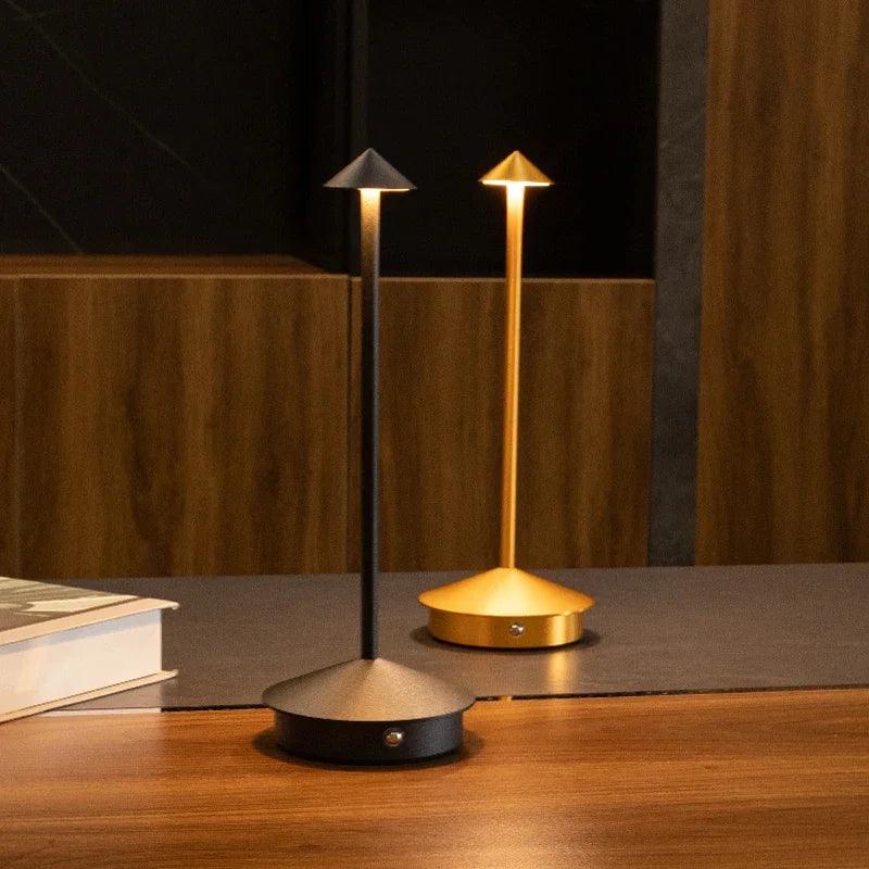 lampe de table sans fil rechargeable minimaliste 2 modèles