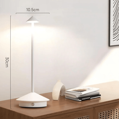 lampe de table sans fil rechargeable minimaliste blanche