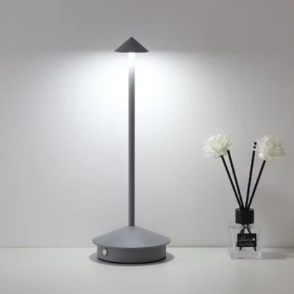 lampe de table sans fil rechargeable minimaliste grise