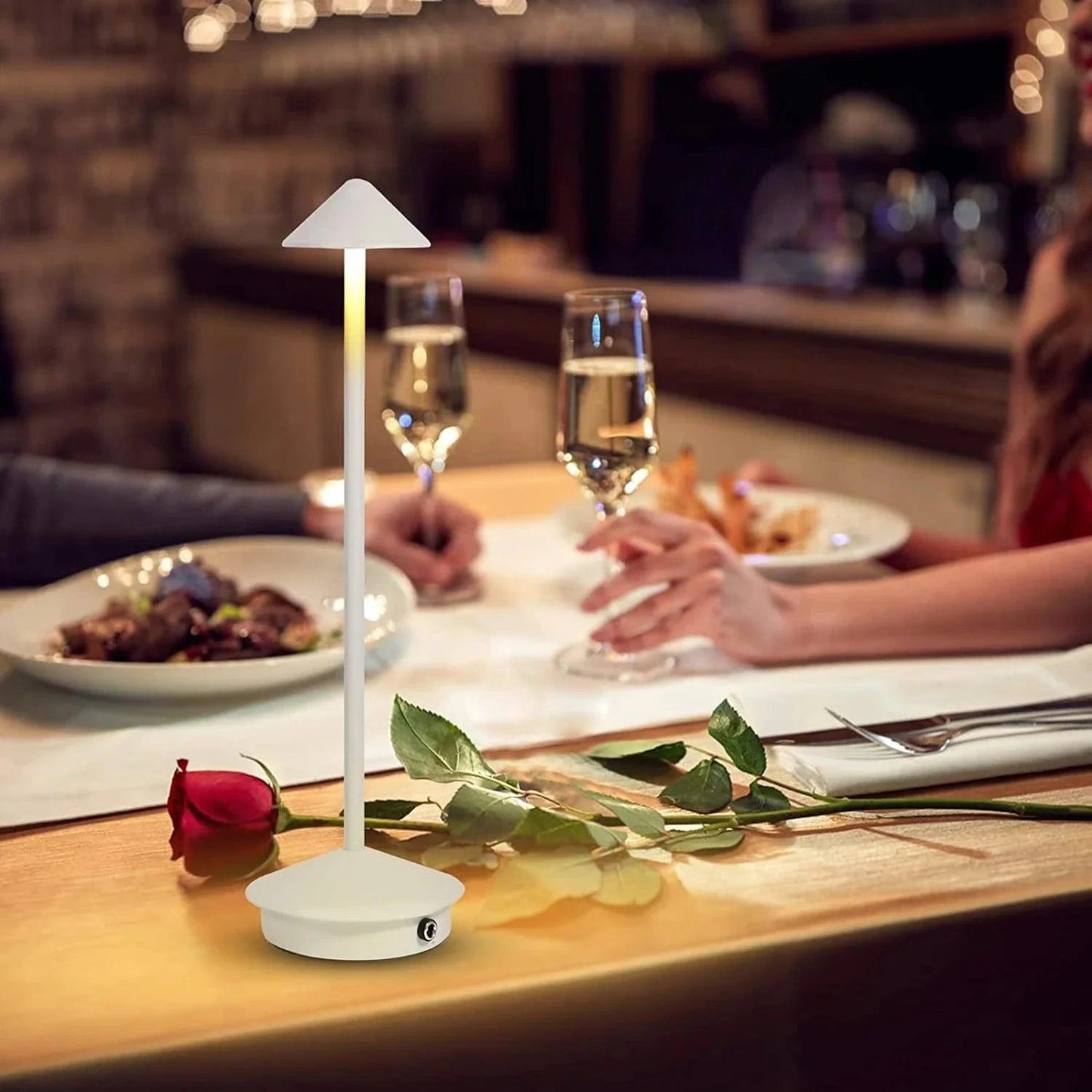 lampe de table sans fil rechargeable minimaliste repas