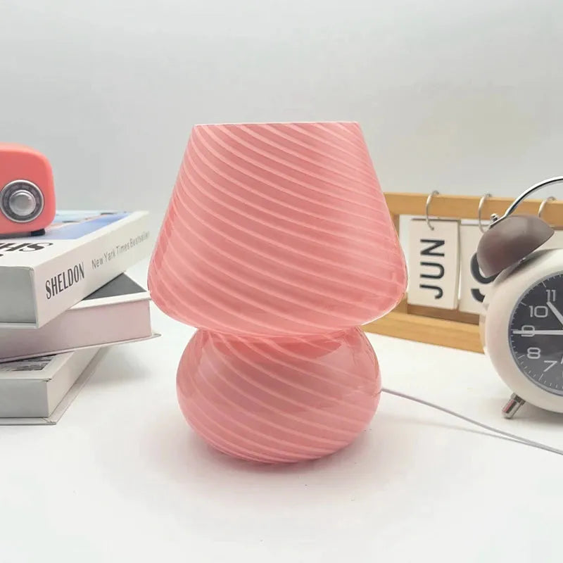 lampe murano vintage rose