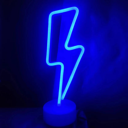 lampe néon éclair bleu 2