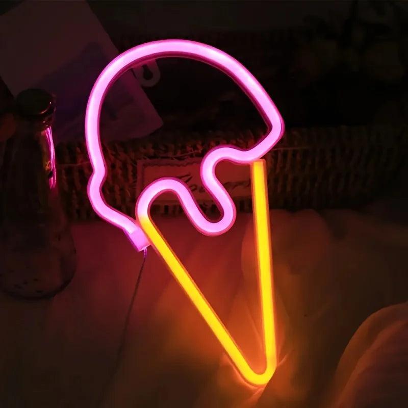 lampe à néon glace dans le noir 1