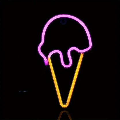 lampe à néon glace dans le noir image 2
