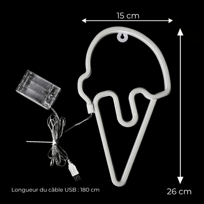 lampe à néon glace dimensions 1