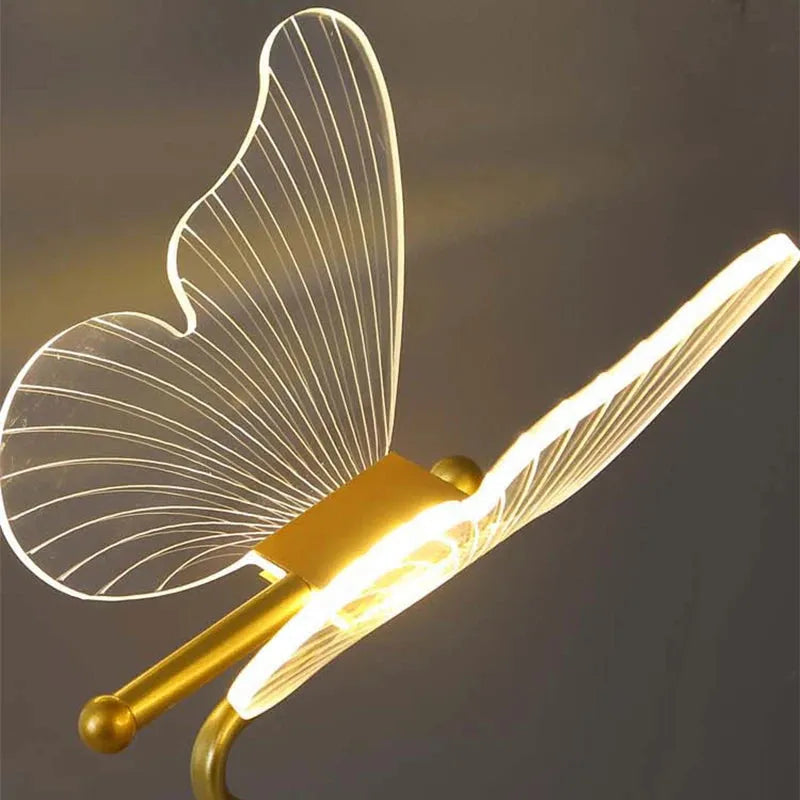 lampe papillon de près