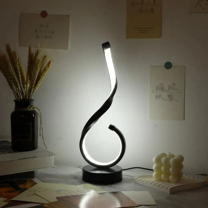 lampe spirale fer forgé lumière blanche 2