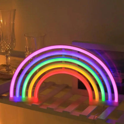 néon arc-en-ciel posée