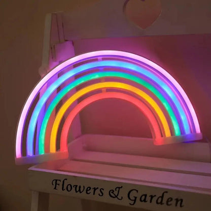 néon arc-en-ciel posée 2