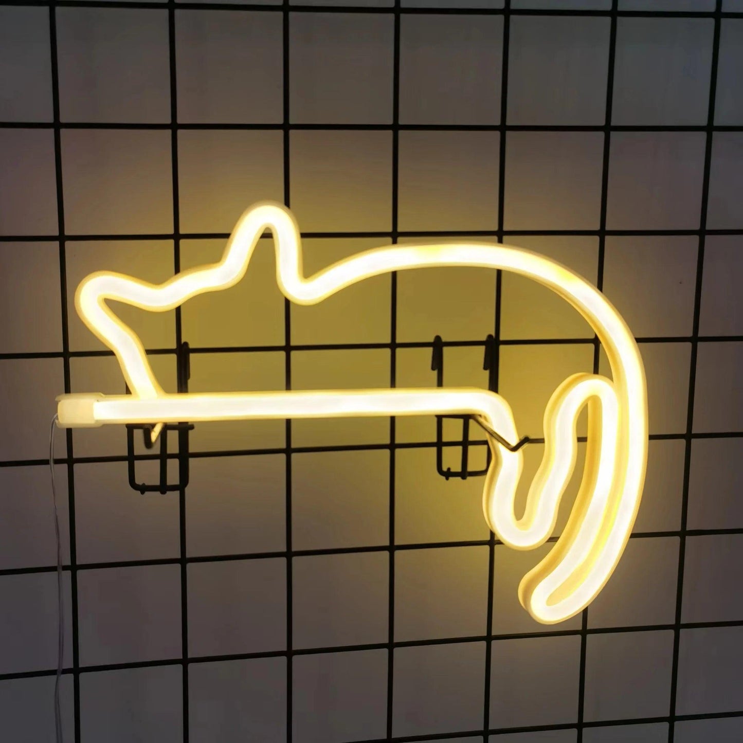 néon chat jaune