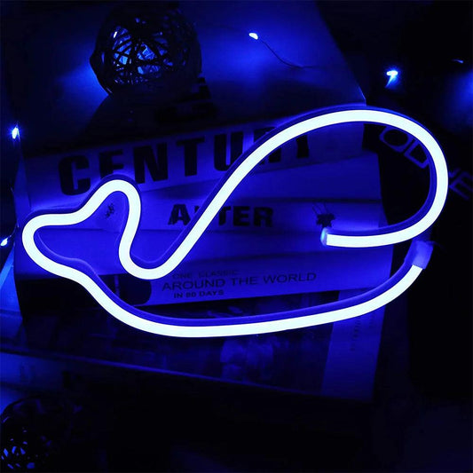 néon décoratif baleine