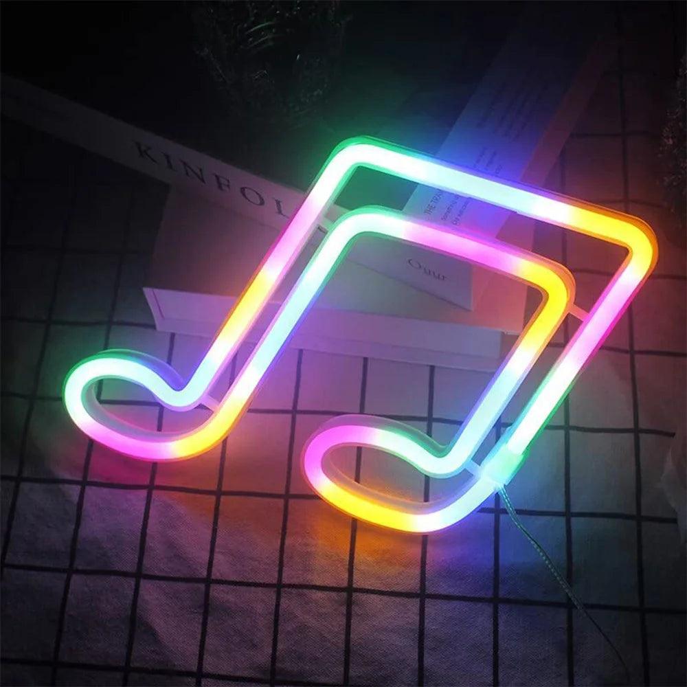 néon musique posé