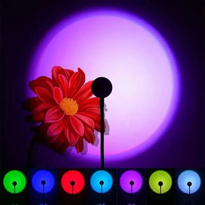 projecteur coucher de soleil USB couleurs