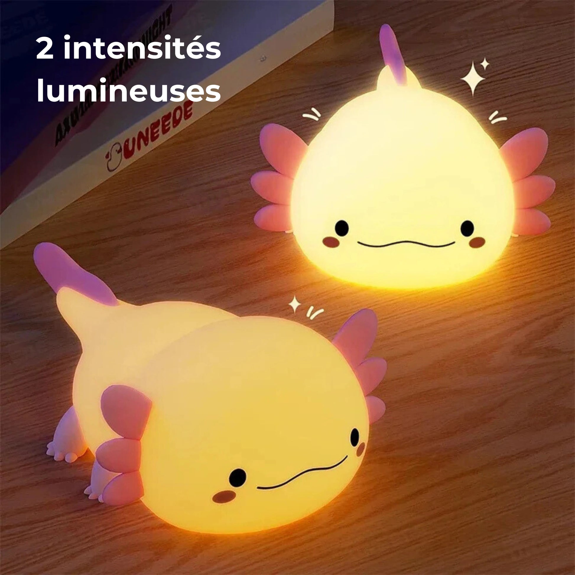 veilleuse axolotl 2 intensités lumineuses